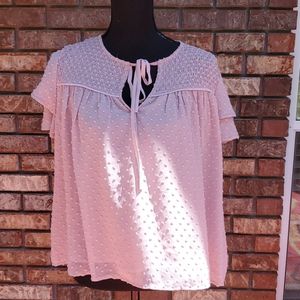 Rise top with tie front